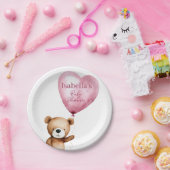 我々は明らかに待つことができピンクガール赤ちゃんシャワー紙 ペーパープレート (パーティー)