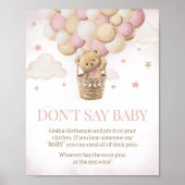 我々は明らかに待つことができピンクベアはベビー ポスター (正面)