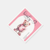 我々は明らかに待つ水の色ベビーシャワー スタンダードカクテルナプキン (角)