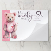 我々は明らかに待つ水の色ベビーシャワー ペーパーパッド (折り畳み)