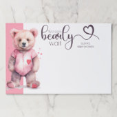 我々は明らかに待つ水の色ベビーシャワー ペーパーパッド (正面)