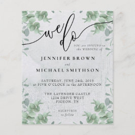 我々は書の緑のユーカリ予算を行う チラシ