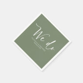 我々は書モダン道を結婚する スタンダードカクテルナプキン (角)