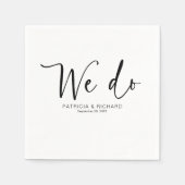 我々は書モダン道を結婚する スタンダードカクテルナプキン (正面)