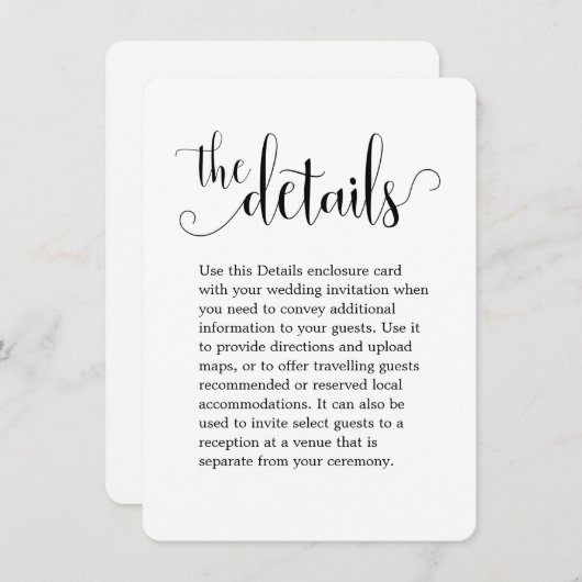 我々は書道の結婚詳細 エンクロージャーカード (正面/裏面)