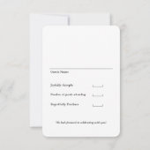 我々は書道の結婚食事のオプションを行う 出欠カード (裏面)