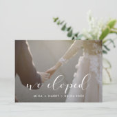 我々は書道エレガント写真カードを駆け落とした 案内状 (スタンド正面)