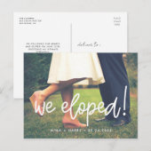 我々は書道モダンの写結婚真を駆け落ちた ポストカード (正面/裏面)