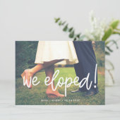 我々は書道モダンの写結婚真カードを落とした 案内状 (スタンド正面)