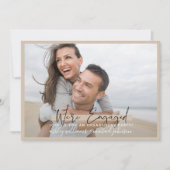 我々は書道婚約した赤面金ゴールド婚約 招待状 (正面)