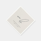 我々は書道結モダン婚会を行う スタンダードカクテルナプキン (角)