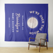 我々は月のの赤んシンプル坊のシャワーの背景の上にある タペストリー (インサイチュ(横))