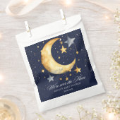 我々は月のグリッター男の子のシャワー上にある フェイバーバッグ (クリップ留めされた状態)