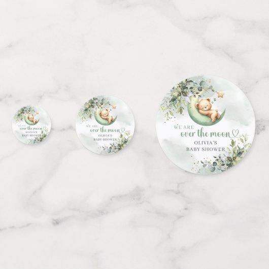 我々は月のテディベア男女兼用を越えている コンフェッティ (正面)