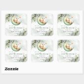 我々は月のテディベア男女兼用を越えている スクエアシール (シート)