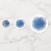 我々は月のベビーシャワープレート コンフェッティ (裏面)