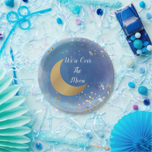 我々は月のベビーシャワープレート ペーパープレート (パーティー)