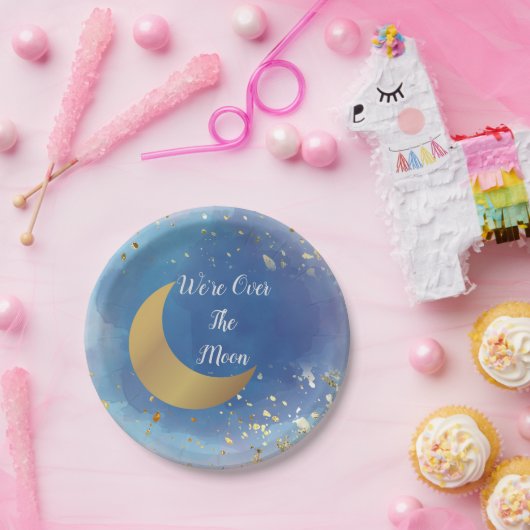 我々は月のベビーシャワープレート ペーパープレート (パーティー)