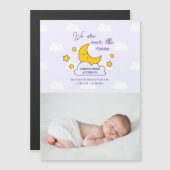 我々は月のベビー写真誕生の発表を終えた (正面/裏面)