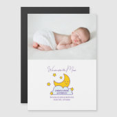 我々は月のベビー写真誕生の発表を終えた (正面/裏面)