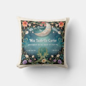 我々は月の上にいる誕生統計フローラガーデンつる植物 クッション (正面)