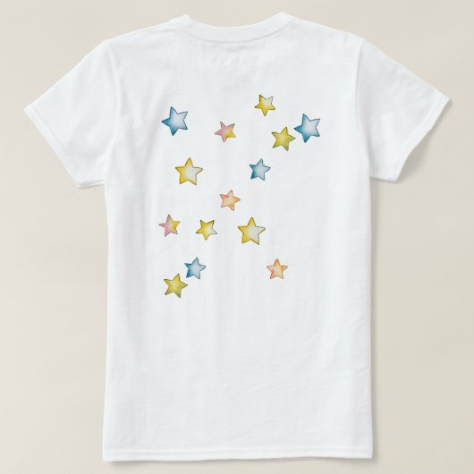 我々は月の上の赤ん坊のシャワー母になる Tシャツ (デザイン裏面)