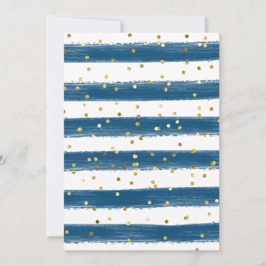 我々は月の上の青の赤ちゃんシャワー招待状 招待状 (裏面)