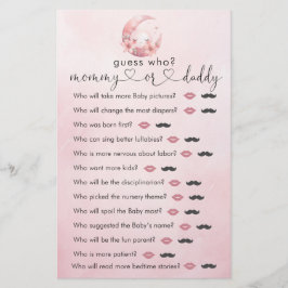 我々は月の女の子シャワー"誰を推測する"ゲームの上にいる