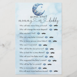 我々は月の男の子シャワー"誰を推測する"ゲームの上にいる