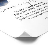 我々は月の赤ちゃんシャワー青い時間カプセル上にある ポスター (角)