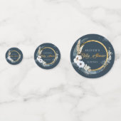 我々は月海軍と金ゴールドのパンパス綿の上にある コンフェッティ (正面)