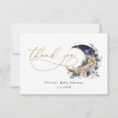 我々は月海軍の赤ちゃんシャワー上にあ感謝している カード (正面)