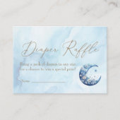 我々は月男の子の赤ちゃんシャワーおむつラッフル上にある エンクロージャーカード (正面)