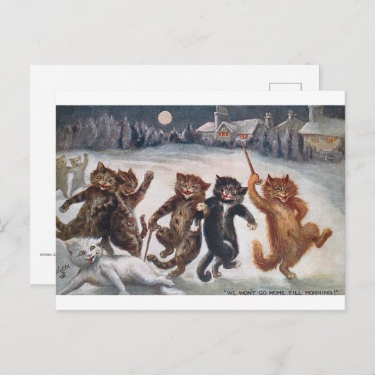 我々は朝まで家に帰らない、ルイス・ワーイン ポストカード (正面/裏面)