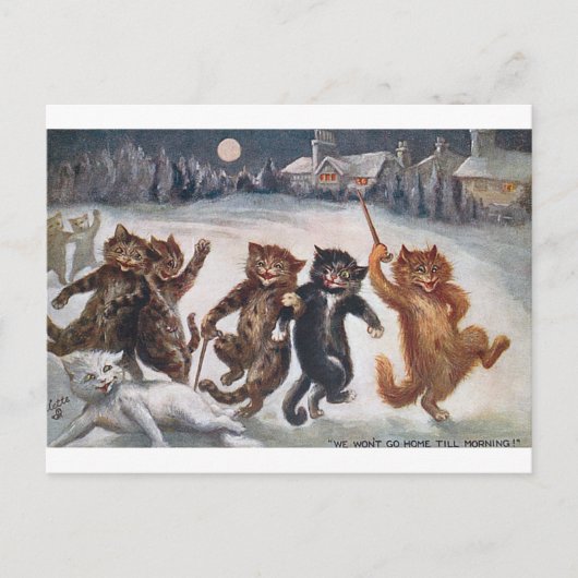我々は朝まで家に帰らない、ルイス・ワーイン ポストカード (正面)