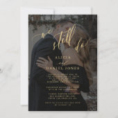 我々は未だ誓いを立てエレガントる記念撮影 招待状 (正面)