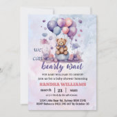 我々は本当に待つことができる男の赤ちゃんシャワー招待状 招待状 (正面)