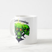 我々は来ある:一つのデザインの力と恐怖 コーヒーマグカップ (正面左)