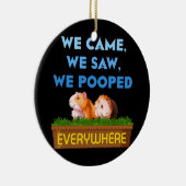 我々は来ギニア豚の母のパパ動物の恋人を見た セラミックオーナメント (右)