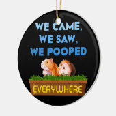 我々は来ギニア豚の母のパパ動物の恋人を見た セラミックオーナメント (左)