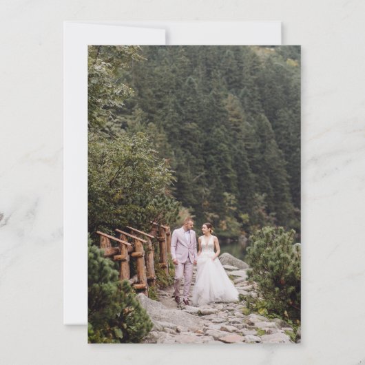 我々は松の森の駆け落ち結婚の写真 招待状 (裏面)