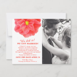 我々は椿結婚した赤の結婚式を行った