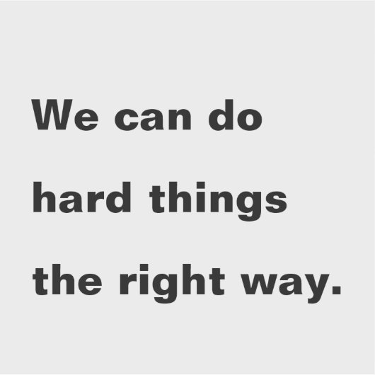 我々は正しい方法で懸命事をすることができる引用文 シール (正面)