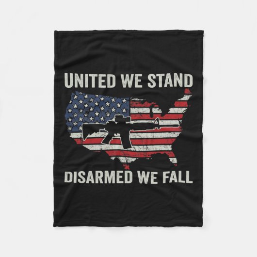 我々は武装解除We秋- Pro Guns Usa国旗Ar15 フリースブランケット (正面)