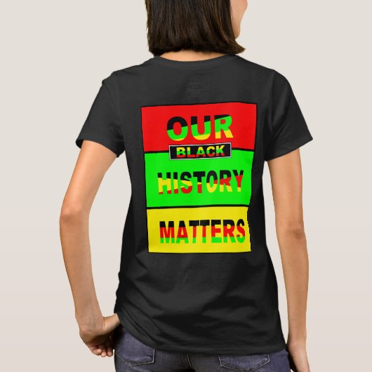 我々は歴史の重要な部分であり、また重要な部分である Tシャツ (裏面)