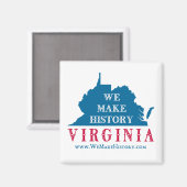 我々は歴史ヴァージニアを作る マグネット (正面/裏面)