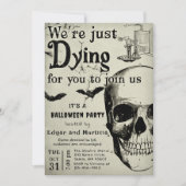 我々は死にかけているハローウィンパーティ招待状 招待状 (正面)