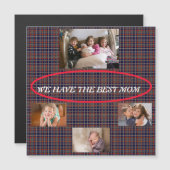 我々は母最高ののタータンチェック4の写真フリースタイルのフォント (正面/裏面)