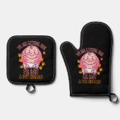 我々は毛皮のベビーをペットの人間にする 鍋つかみ&鍋敷きセット (正面)