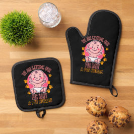 我々は毛皮のベビーをペットの人間にする 鍋つかみ&鍋敷きセット